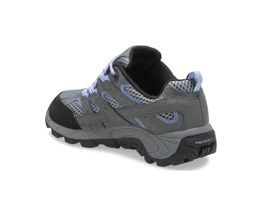 Buty Trekkingowe Merrell Dziecięce Szare - Moab 2 Niskie Lace Waterproof Sneaker - 850421-AHX